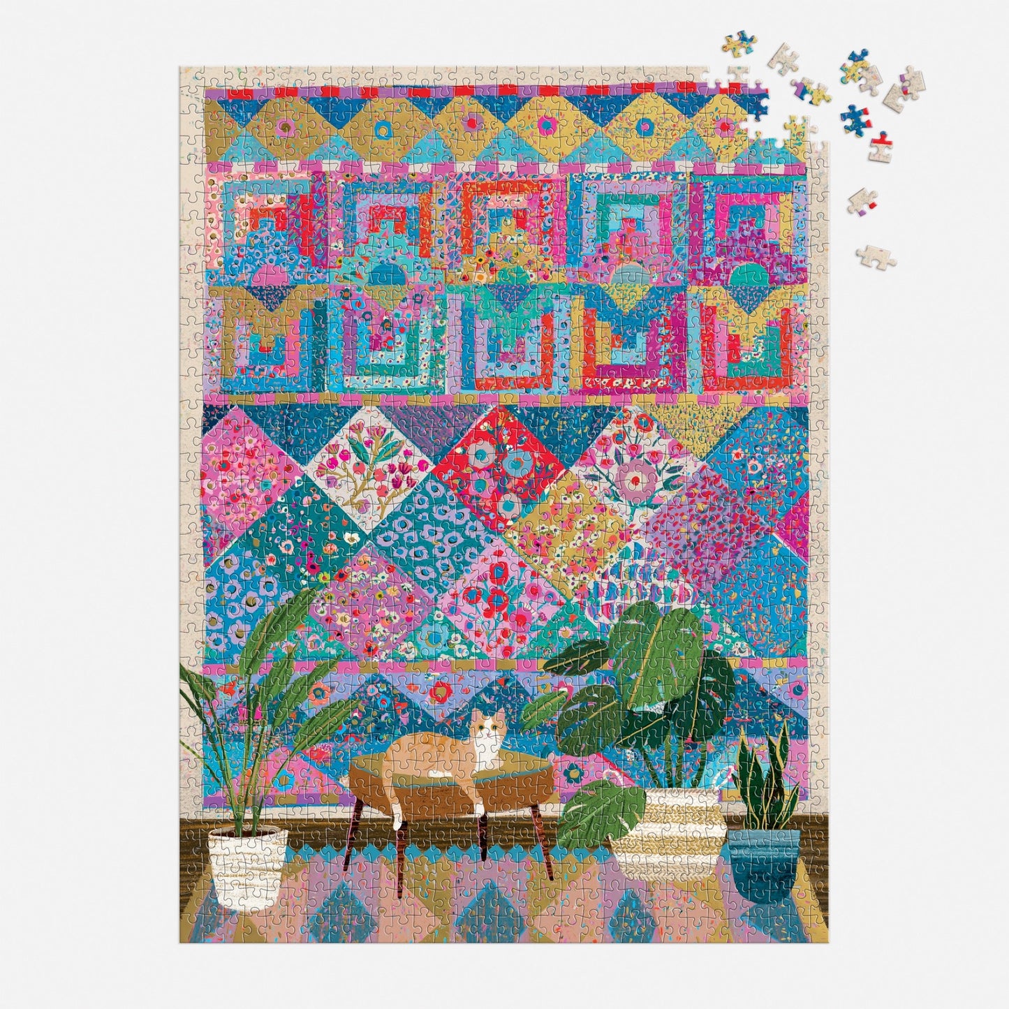 Green Plant Sewing Corner 1000 Piece Foil Jigsaw Puzzle