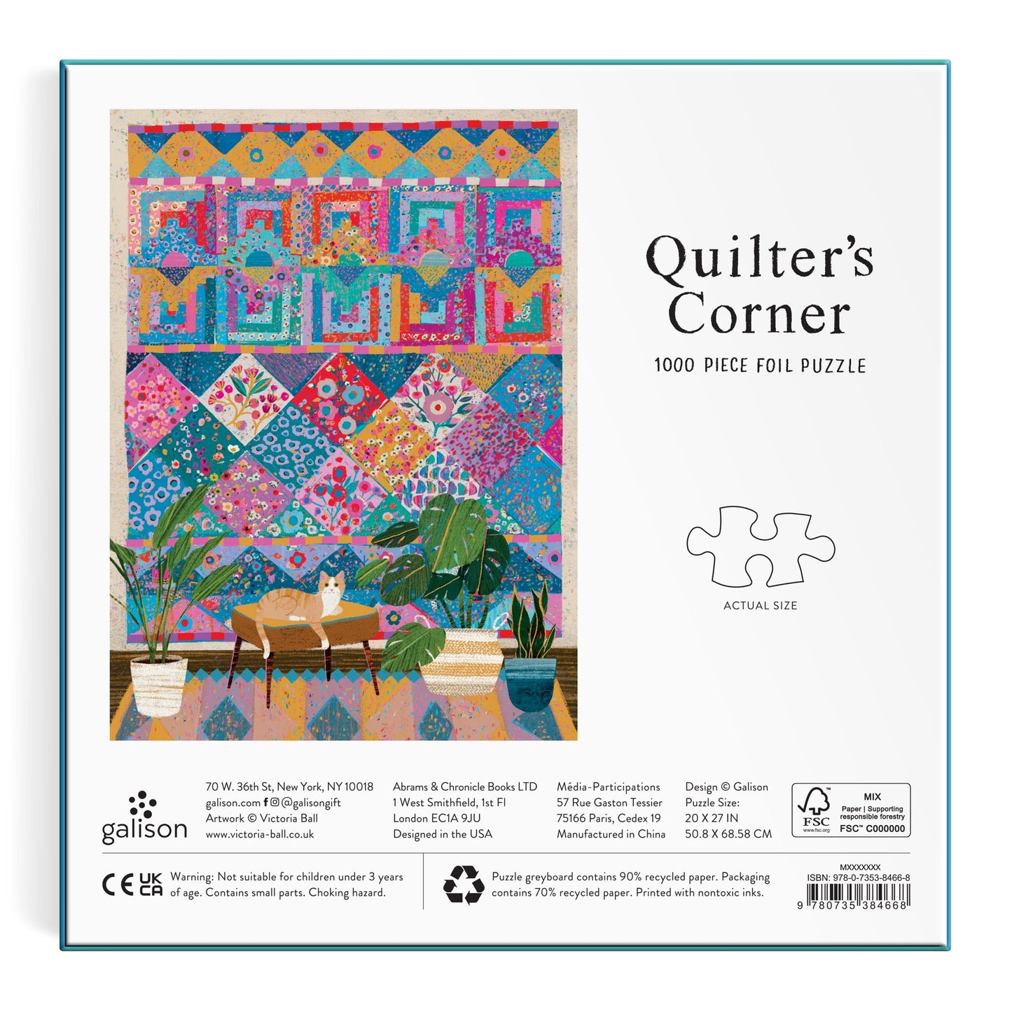 Green Plant Sewing Corner 1000 Piece Foil Jigsaw Puzzle