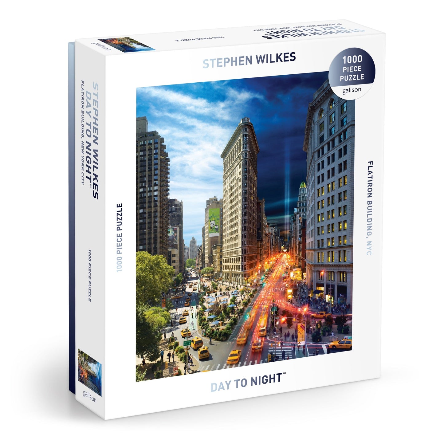 City night scene Day To Night Flatiron 1000 Piece Puzzle