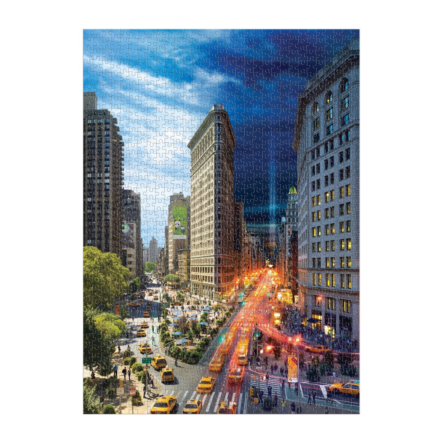 City night scene Day To Night Flatiron 1000 Piece Puzzle