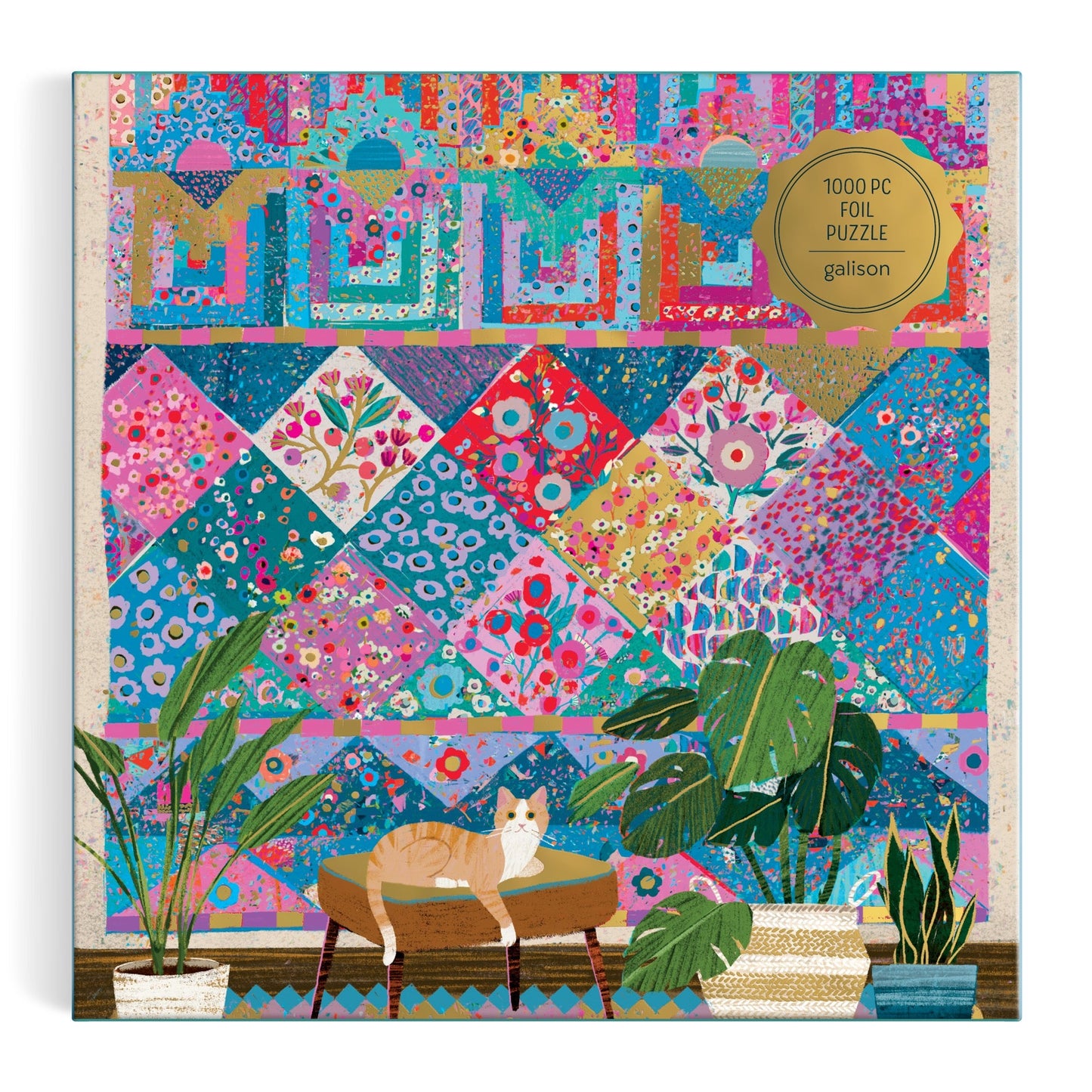 Green Plant Sewing Corner 1000 Piece Foil Jigsaw Puzzle