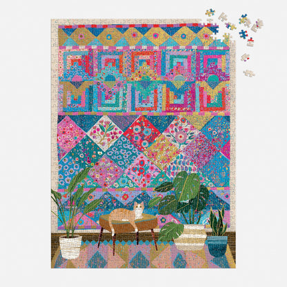 Green Plant Sewing Corner 1000 Piece Foil Jigsaw Puzzle