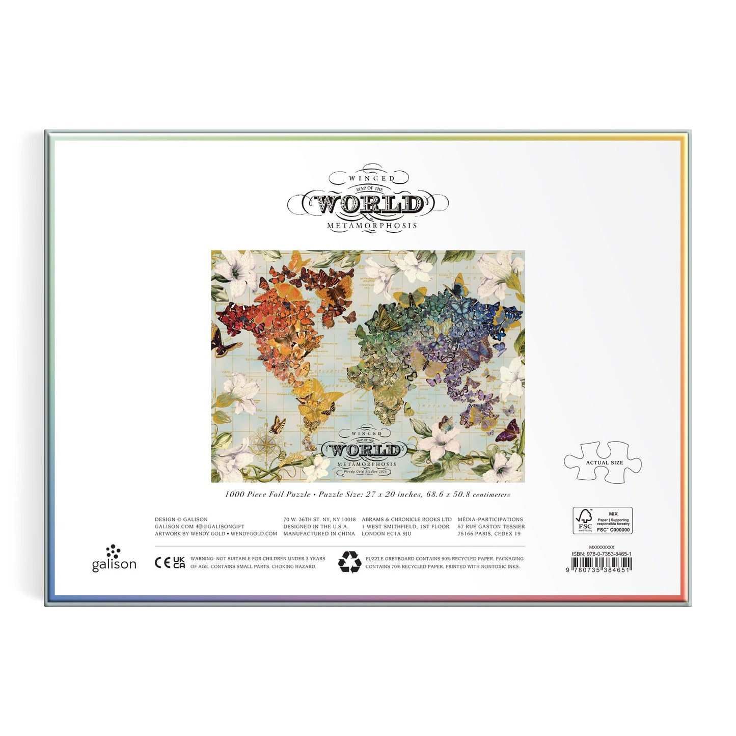 Global 1000 Piece Aluminum Foil Jigsaw Puzzle