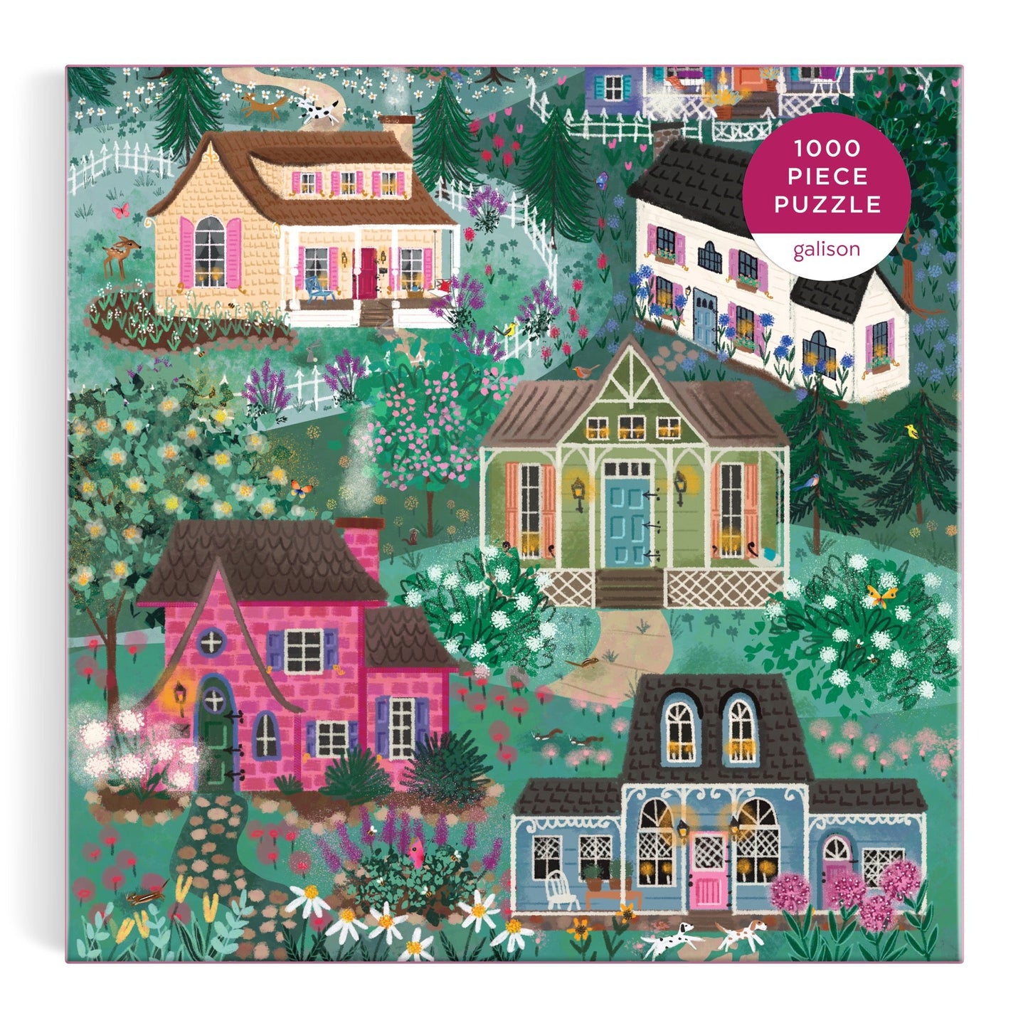 Cottage Villa 1000 Piece Puzzle in a Square Box