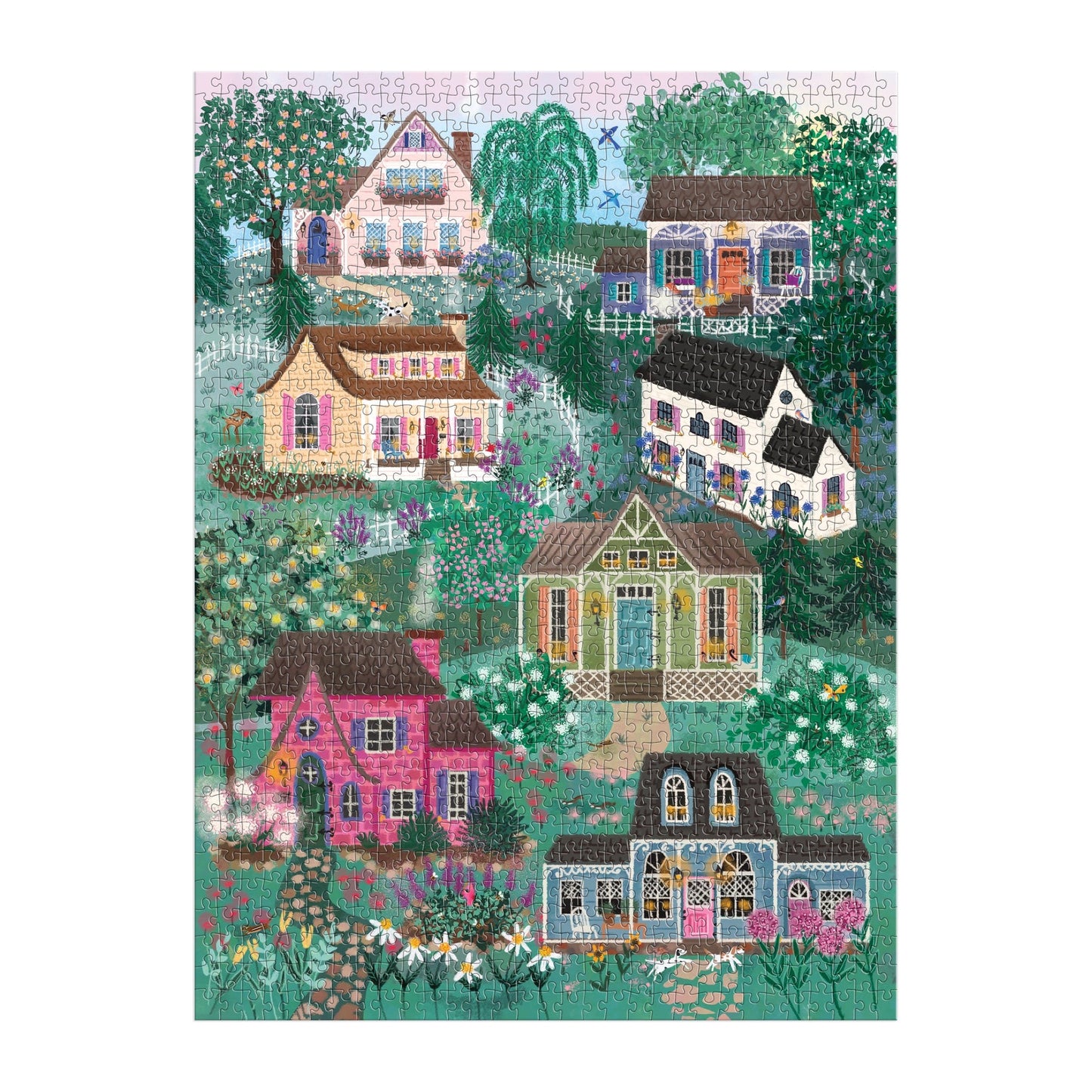 Cottage Villa 1000 Piece Puzzle in a Square Box