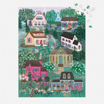 Cottage Villa 1000 Piece Puzzle in a Square Box