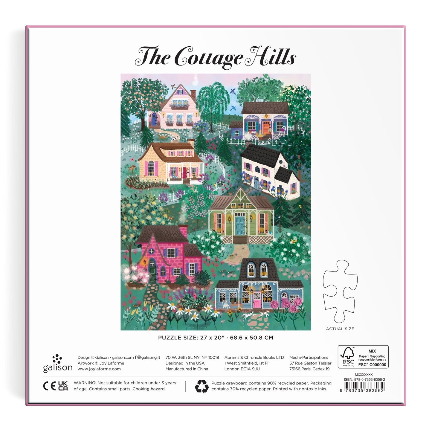 Cottage Villa 1000 Piece Puzzle in a Square Box