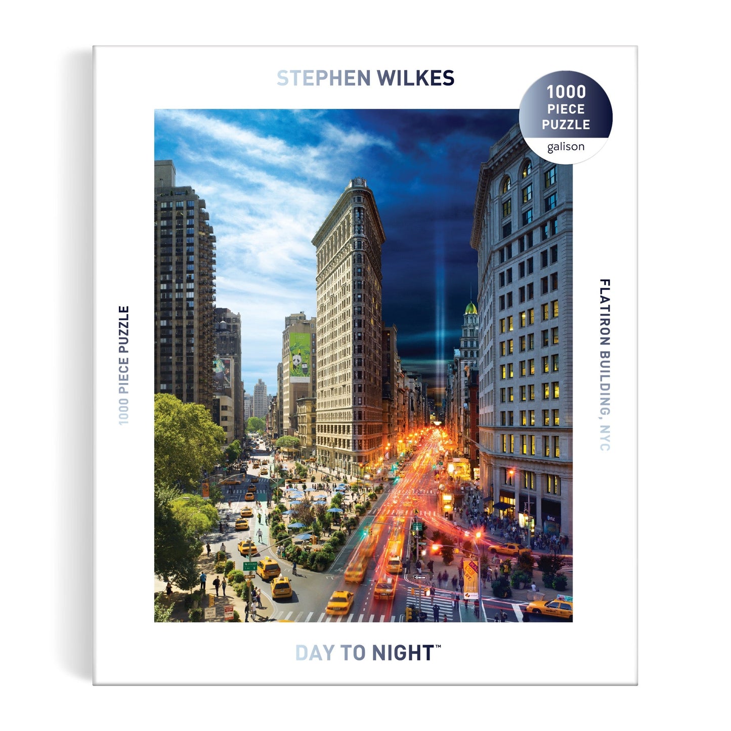 City night scene Day To Night Flatiron 1000 Piece Puzzle